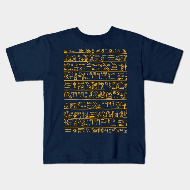 Egyptian hieroglyphs Kids T-Shirt by Jirka Svetlik